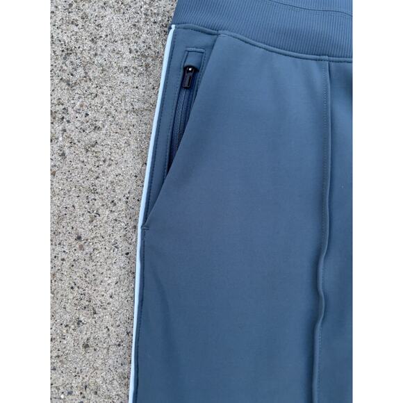 Athleta Venice Track Stripe Wide Leg Pants Medium T Green - Picture 5 of 11